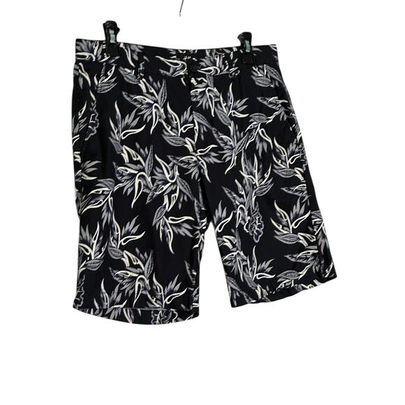 H&M black white floral casual shorts size 32R - Picture 8 of 10